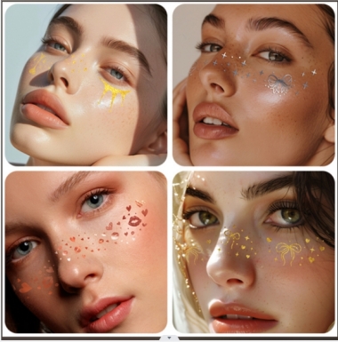 Face Glitter-klistermärken-en skönhetsspelväxlare
