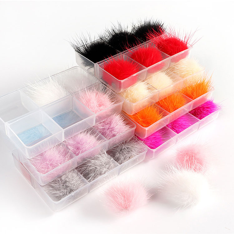 6st Box 3d Sofy Magnetisk Pom Pom För Naglar
