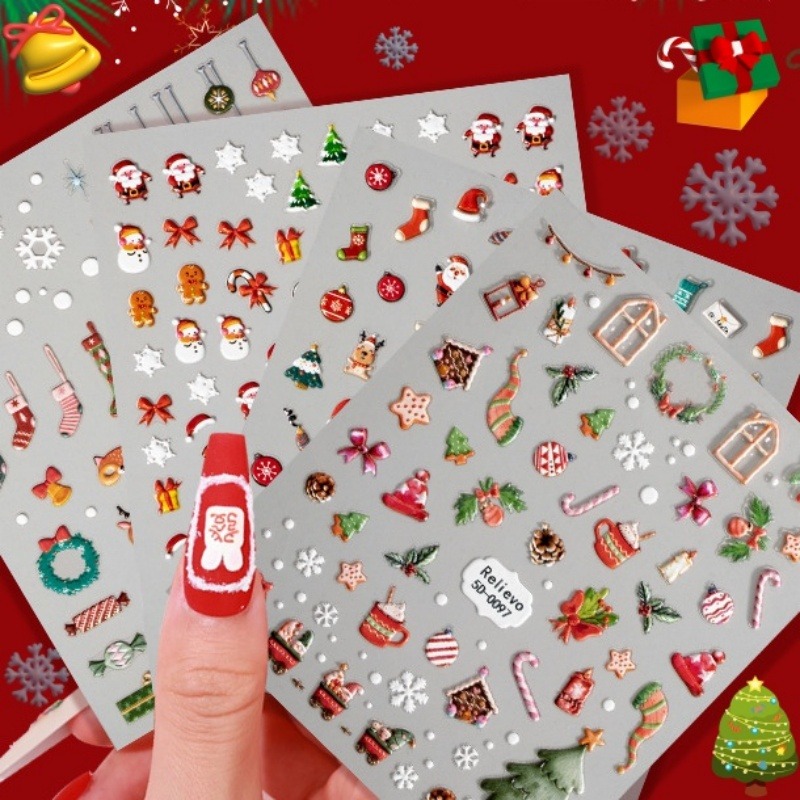 Christmas Nail Art Stickers Dekaler
