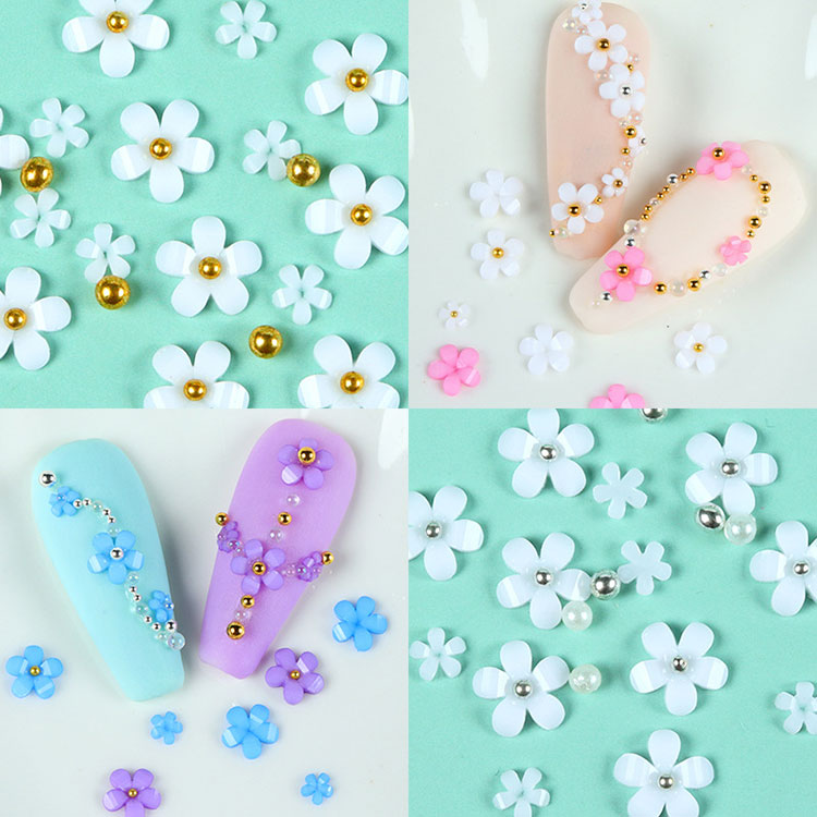 Blommor Nail Art Accessoarer