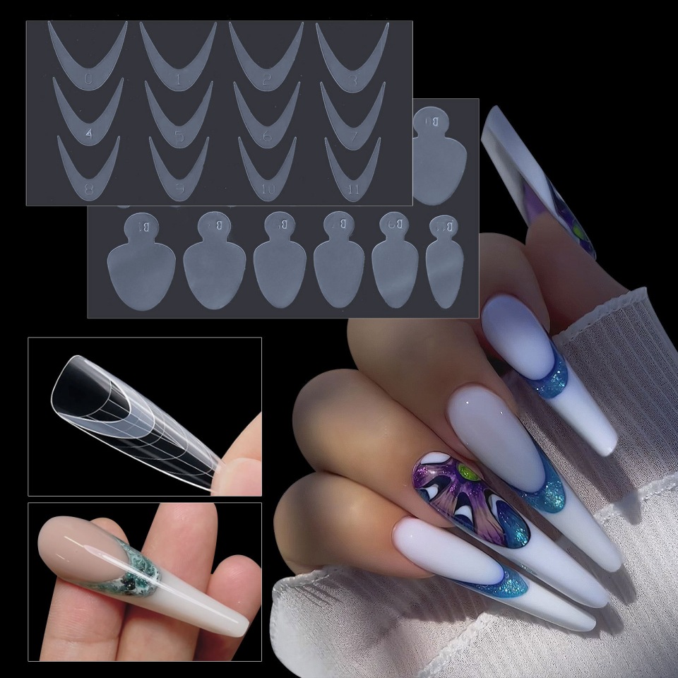 papperslös förlängningsgel-nagelform