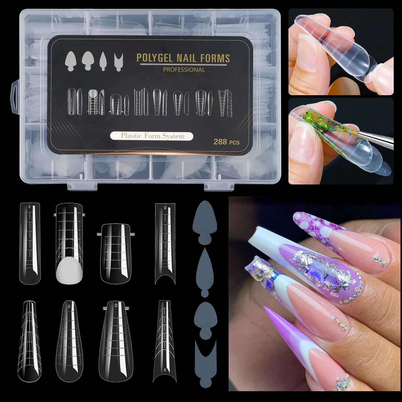 Bygger snabbt gel nagelsystem förlängningsform