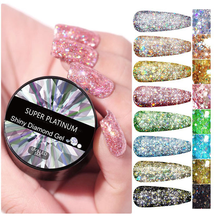 Glänsande diamantgel